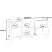 Balcao Buffet 2P 2G 165 cm Rael Off White Nature Henn
