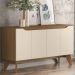 Balcao Buffet 4 Portas 150 cm Quartzo Off White Nature Henn