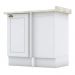 Balcao Canto Reto Com Tampo 84 cm Americana Branco Calcare Henn