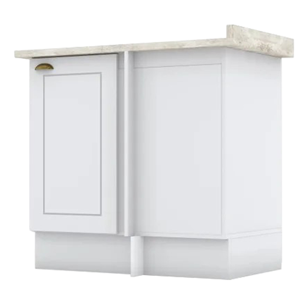 Balcao Canto Reto Com Tampo 84 cm Americana Branco Calcare Henn