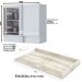 Balcao Canto Reto Com Tampo 84 cm Americana Branco Calcare Henn