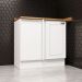 Balcao Canto Reto Com Tampo 84cm Americana Branco Nature Henn
