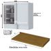 Balcao Canto Reto Com Tampo 84cm Americana Branco Nature Henn