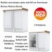 Balcao Canto Reto Com Tampo 84cm Americana Branco Nature Henn