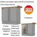 Balcao Canto Reto Com Tampo 84cm Americana Cinza Nature Henn