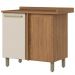 Balcao Canto Reto Tampo 1 Porta 84 cm Requinte Nature Areia Henn