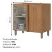 Balcao Canto Reto Tampo 1 Porta 84 cm Requinte Nature Areia Henn