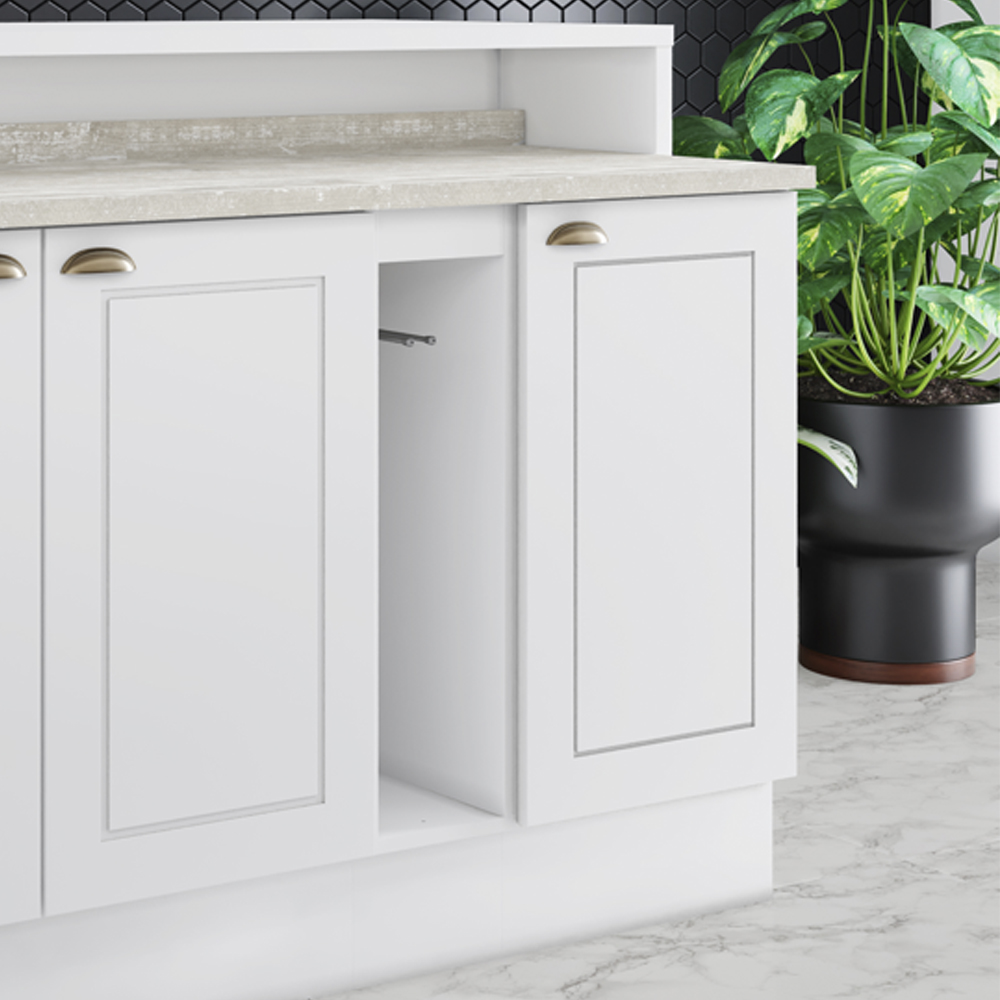 Balcao Com Tampo 1 Porta 40 cm Americana Branco Calcare Henn