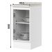 Balcao Com Tampo 1 Porta 40 cm Americana Branco Calcare Henn