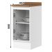 Balcao Com Tampo 1 Porta 40cm Americana Branco Nature Henn