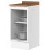 Balcao Com Tampo 1 Porta 40cm Americana Branco Nature Henn
