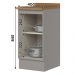 Balcao Com Tampo 1 Porta 40cm Americana Cinza Nature Henn