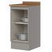 Balcao Com Tampo 1 Porta 40cm Americana Cinza Nature Henn