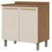Balcao Com Tampo 2 Portas 80 cm Requinte Nature Areia Henn