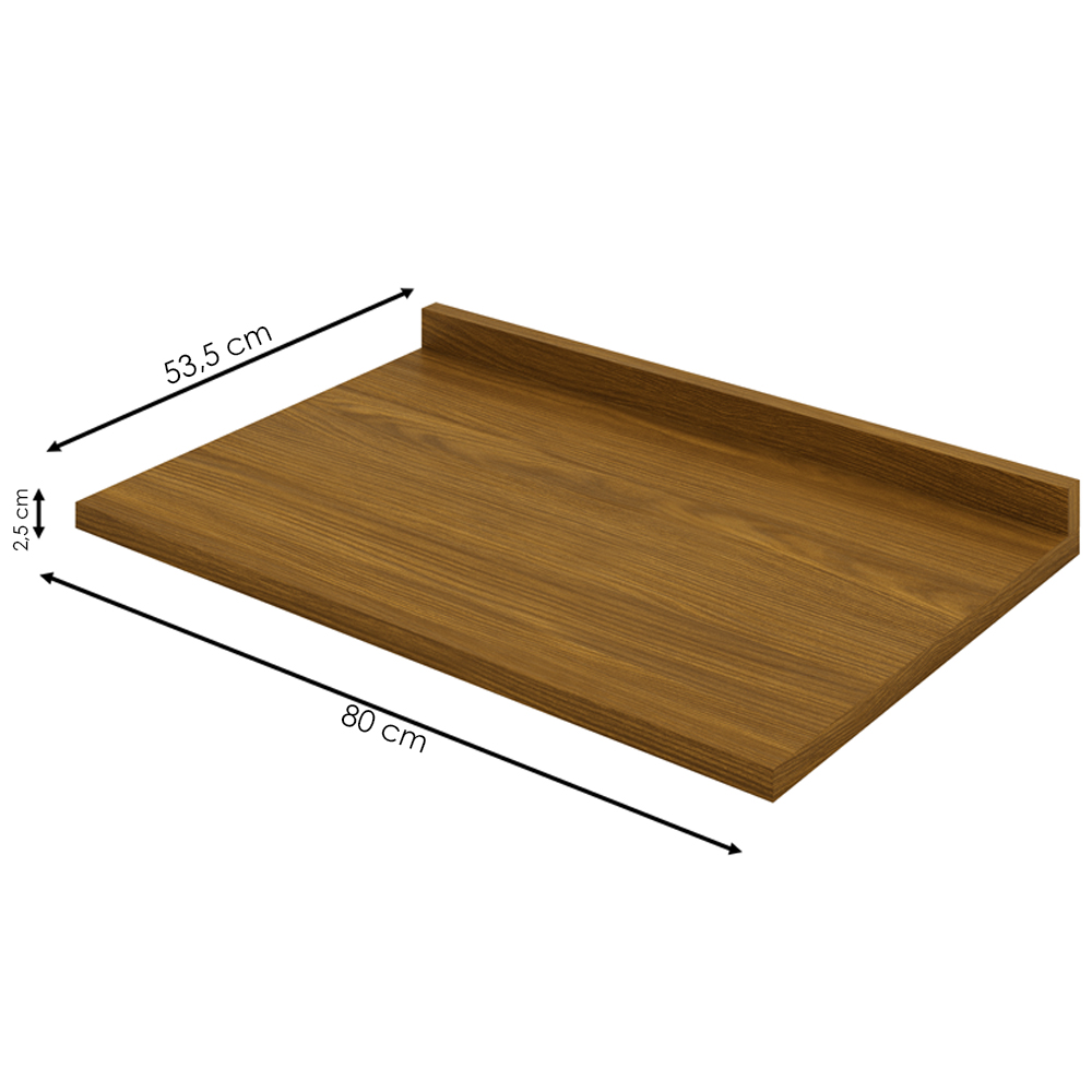 Balcao Com Tampo 2 Portas 80 cm Requinte Nature Areia Henn