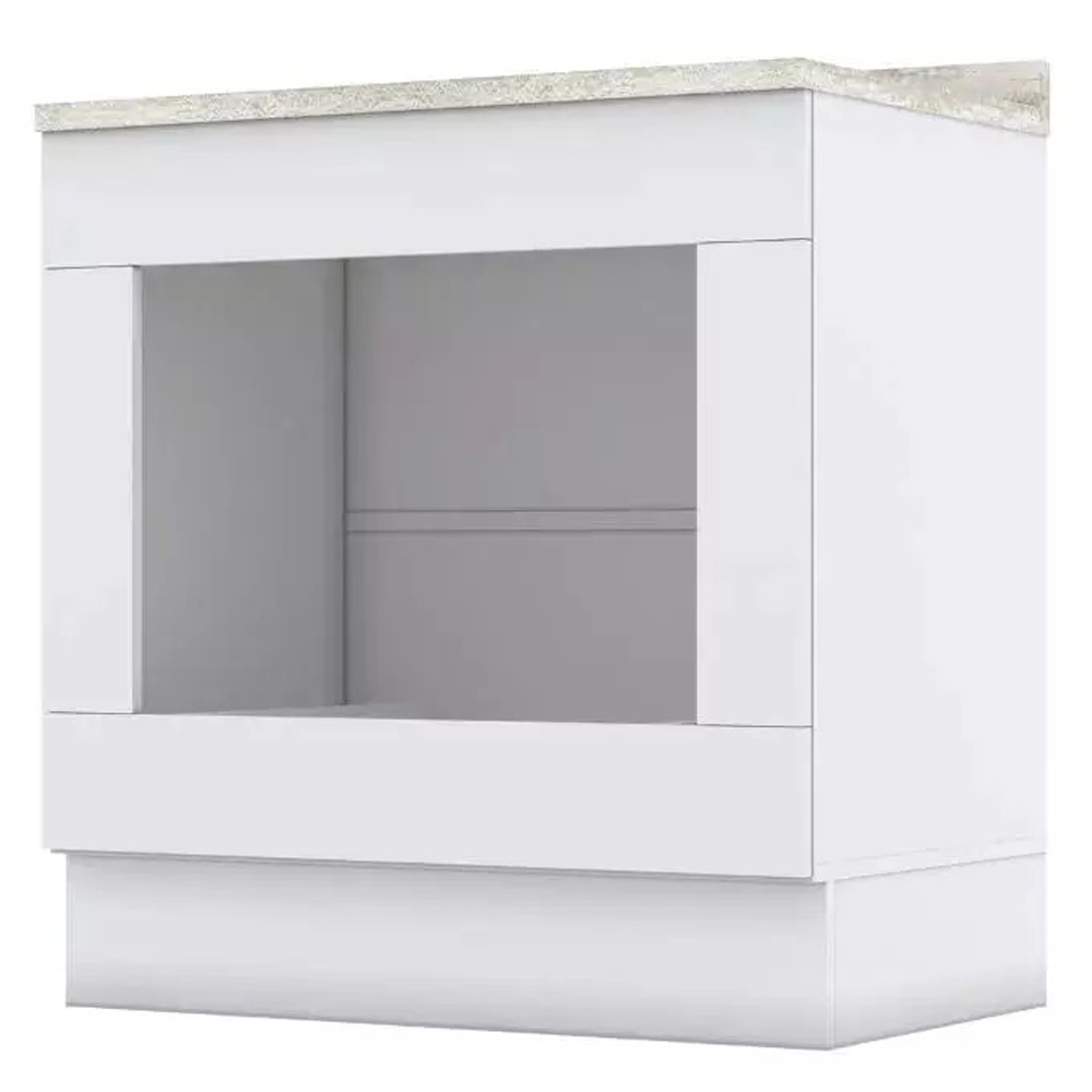 Balcao Forno Embutir Com Tampo 80 cm Americana Branco Calcare Henn