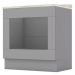 Balcao Forno Embutir Com Tampo 80 cm Americana Cinza Calcare Henn