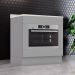 Balcao Forno Embutir Com Tampo 80 cm Americana Cinza Calcare Henn