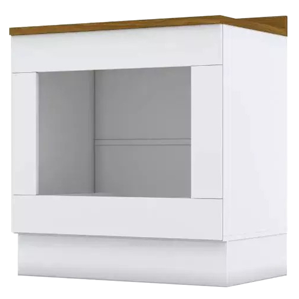 Balcao Forno Embutir Com Tampo 80cm Americana Branco Nature Henn