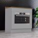 Balcao Forno Embutir Com Tampo 80cm Americana Cinza Nature Henn