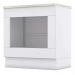 Balcao Forno Embutir Tampo Cooktop 80 cm Americana Branco Calcare Henn