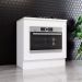 Balcao Forno Embutir Tampo Cooktop 80 cm Americana Branco Calcare Henn
