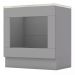 Balcao Forno Embutir Tampo Cooktop 80 cm Americana Cinza Calcare Henn