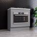 Balcao Forno Embutir Tampo Cooktop 80 cm Americana Cinza Calcare Henn