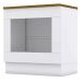 Balcao Forno Embutir Tampo Cooktop 80cm Americana Branco Nature Henn