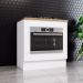 Balcao Forno Embutir Tampo Cooktop 80cm Americana Branco Nature Henn