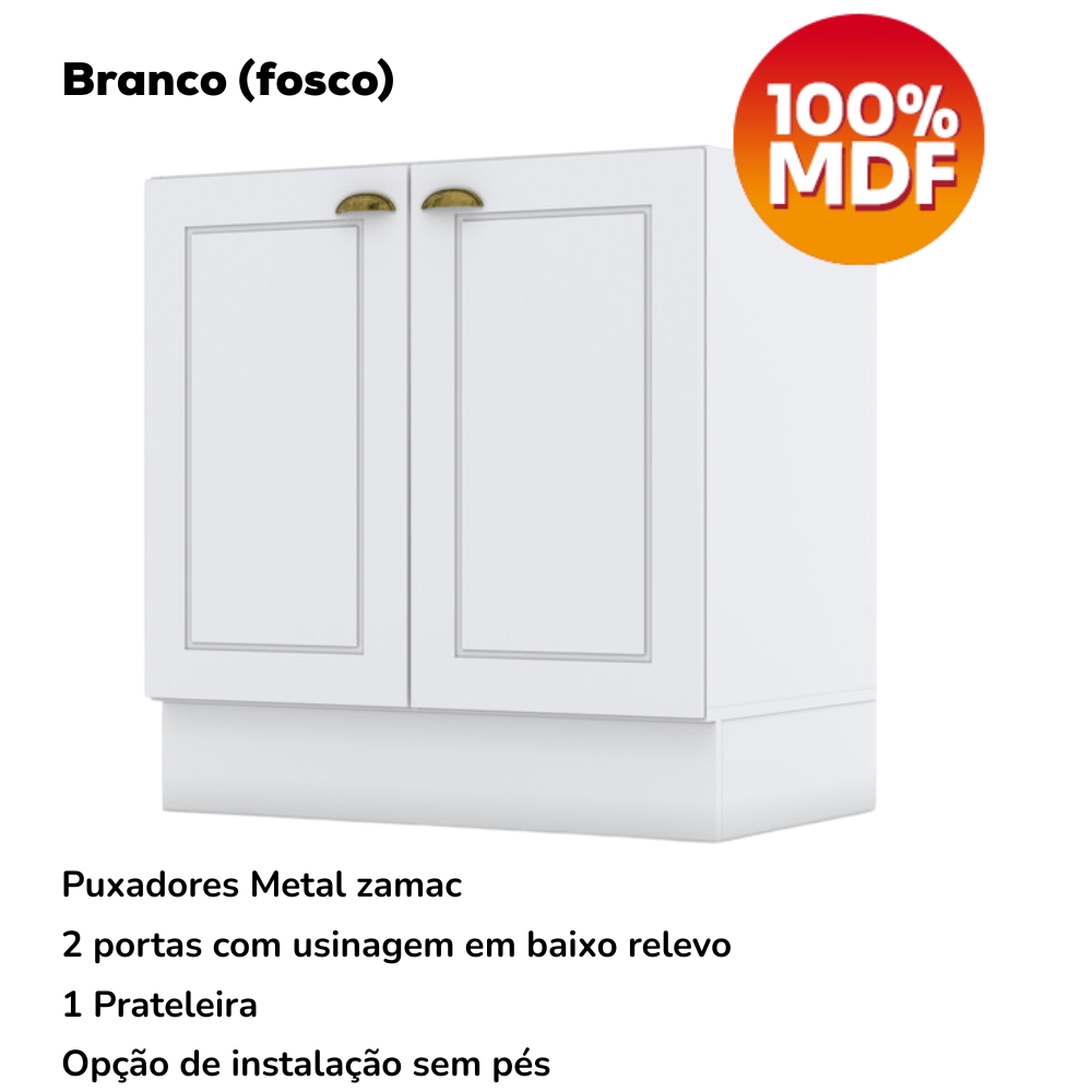 Balcao Pia 120 cm Balcao Cooktop 80 cm Americana Branco Calcare Henn