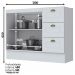 Balcao Pia 2 Portas 3 Gavetas 120 cm C353 Americana Branco Henn
