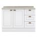 Balcao Pia Com Tampo 120 cm C353 Americana Branco Calcare Henn