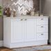 Balcao Pia Com Tampo 120 cm C353 Americana Branco Calcare Henn