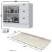 Balcao Pia Com Tampo 120 cm C353 Americana Branco Calcare Henn
