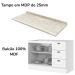 Balcao Pia Com Tampo 120 cm C353 Americana Branco Calcare Henn