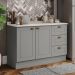 Balcao Pia Com Tampo 120 cm C353 Americana Cinza Calcare Henn