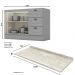Balcao Pia Com Tampo 120 cm C353 Americana Cinza Calcare Henn