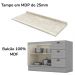 Balcao Pia Com Tampo 120 cm C353 Americana Cinza Calcare Henn