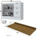 Balcao Pia Com Tampo 120cm C353 Americana Branco Nature Henn
