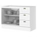 Balcao Pia Com Tampo 120cm C353 Americana Branco Nature Henn
