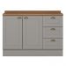 Balcao Pia Com Tampo 120cm C353 Americana Cinza Nature Henn