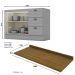 Balcao Pia Com Tampo 120cm C353 Americana Cinza Nature Henn