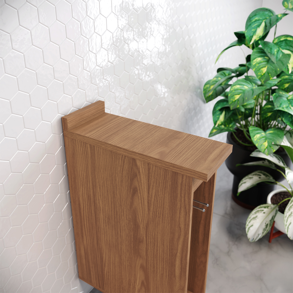 Balcao Porta Toalha Com Tampo 20 cm Requinte Nature Henn