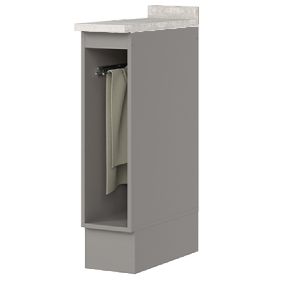 Balcao Porta Toalha Tampo 20 cm C362 Americana Cinza Calcare Henn