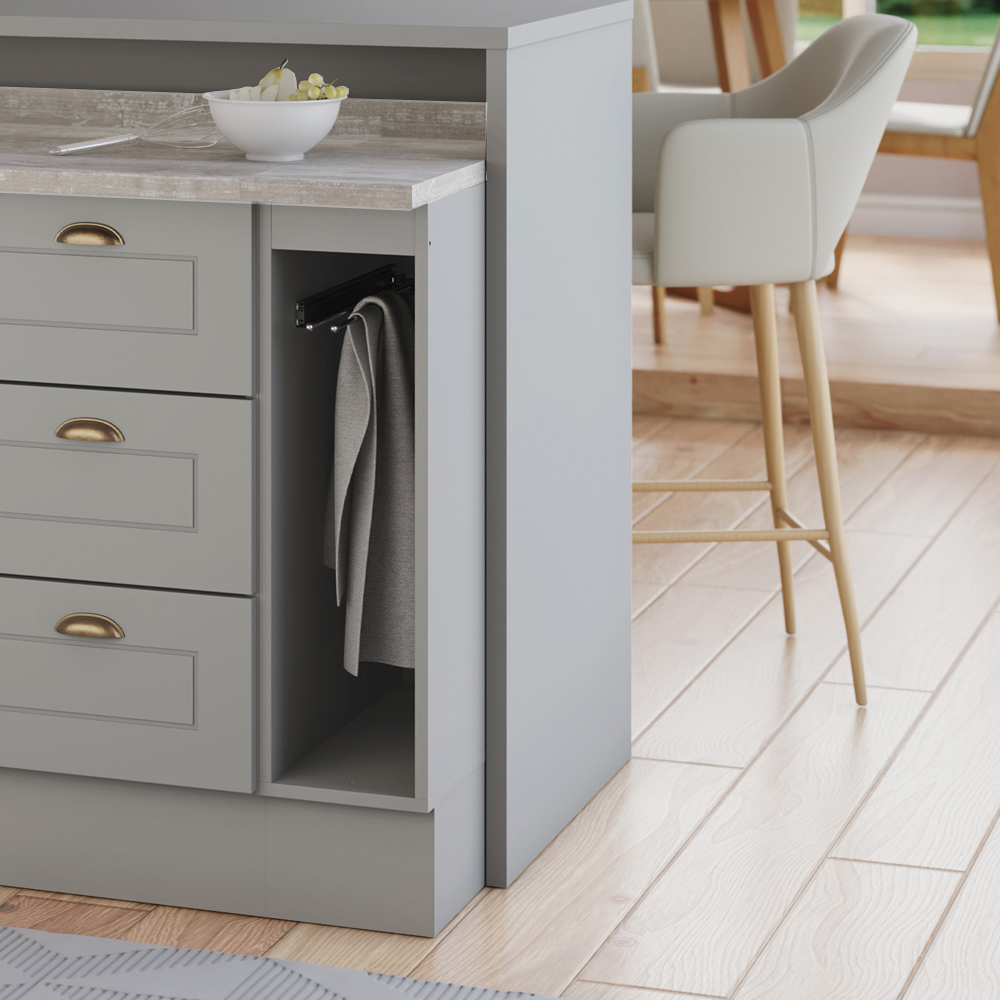 Balcao Porta Toalha Tampo 20 cm C362 Americana Cinza Calcare Henn