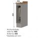 Balcao Porta Toalha Tampo 20 cm C362 Americana Cinza Nature Henn