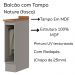 Balcao Porta Toalha Tampo 20 cm C362 Americana Cinza Nature Henn