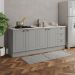 Balcao Tampo 120 cm Balcao Cooktop 80 cm Americana Cinza Calcare Henn