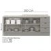Balcao Tampo 120 cm Balcao Cooktop 80 cm Americana Cinza Calcare Henn